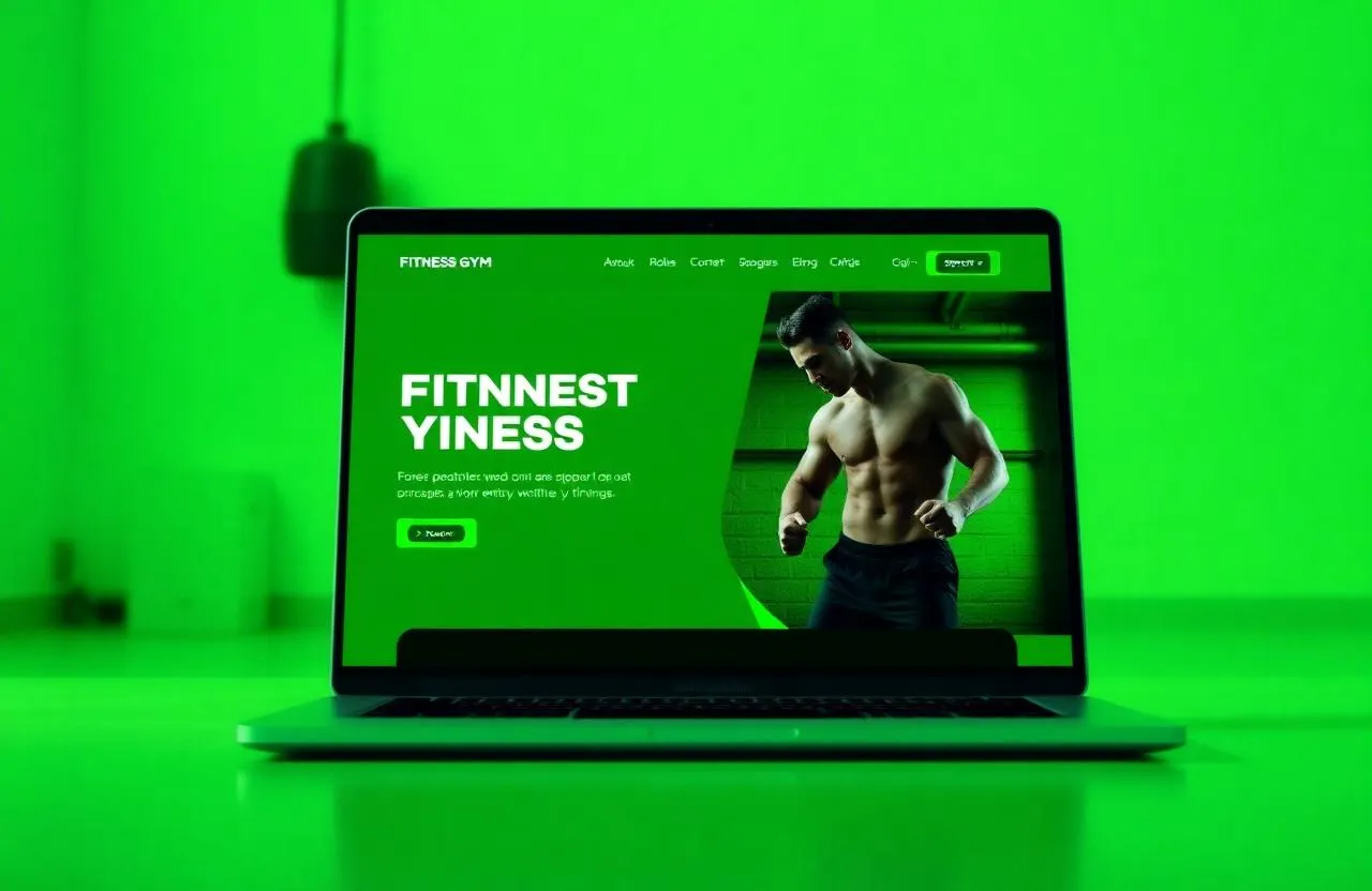 Fitness Stúdió — Bold, energikus neon weboldal stílus